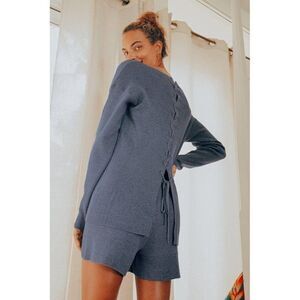 Lulu's Lounge Lifestyle Ribbed Knit Sweater Top S